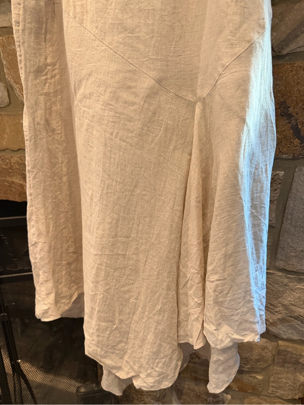 Theory 100% Linen Asymmetrical Maxi Skirt | Minimalist Ivory Neutral size 2 - Picture 10 of 12